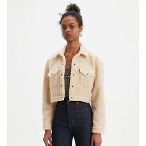 Levi’s Cropped Sherpa Trucker Jacket